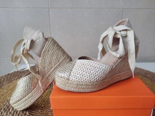 Esparteñas con cuña y lazada