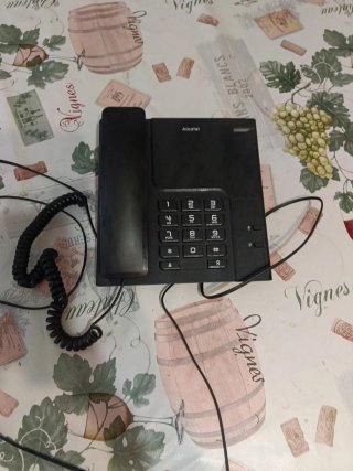 Teléfono fijo Alcatel negro