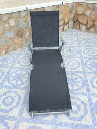 Tumbonas Plegable Negra