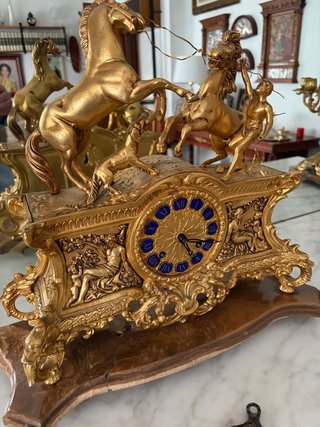 Reloj de Sobremesa Bronce y Latón