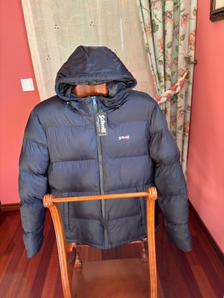 Chaqueta Parka de Plumas Schott Negra Talla XL