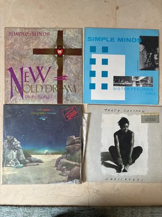 Lote de 4 Vinilos: Simple Minds y Tracy Chapman