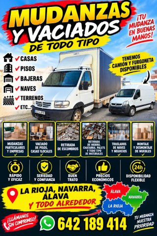 Mudanzas y vaciados 24H
