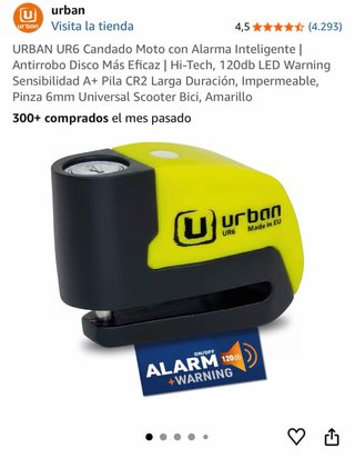 URBAN UR6 Candado Moto con Alarma Inteligente