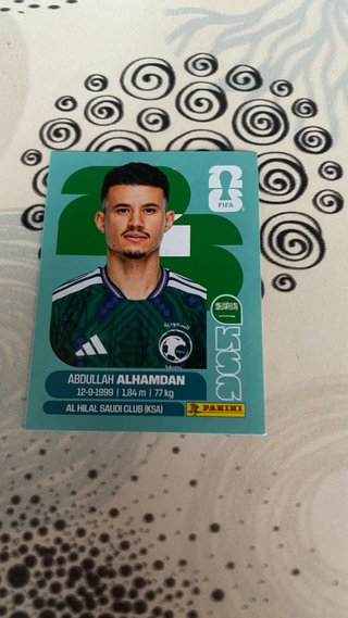 Cromo Panini Abdullah Alhamdan - Mundial FIFA