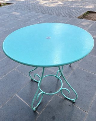 Mesa con sillas 4x de Exterior Vintage Turquesa