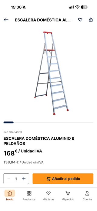 Escalera de Aluminio de 9 Peldaños