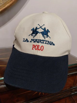 Gorra La Martina Polo marfil y Azul unisex .