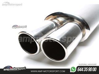SILENCIOSO UNIVERSAL SALIDA DOBLE REDONDA BORDE GRUESO 2x89MM