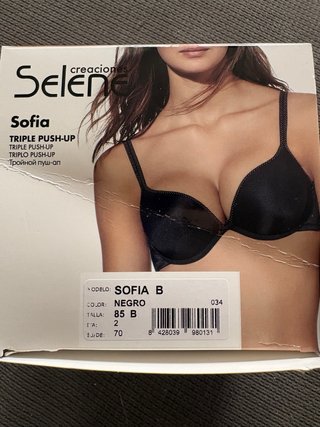 Sujetador Selene Sofia Triple Push-Up Negro 85B