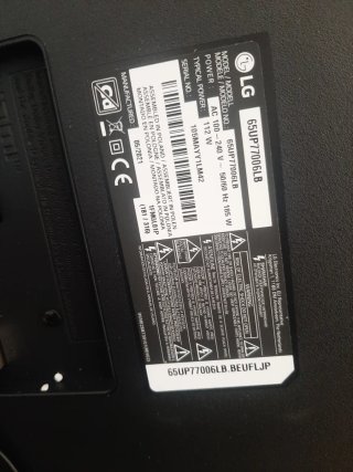 TV LG 65UP77006LB 65 pulgadas (Pantalla rota)