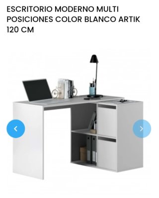 Escritorio Juvenil Blanco 120 cm