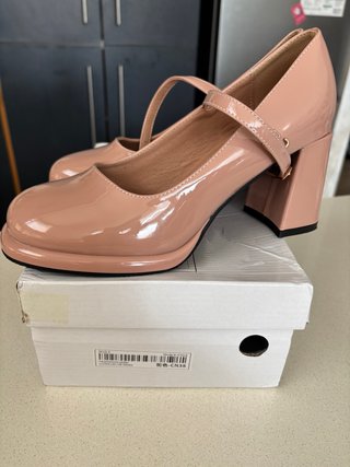 Zapatos Mary Jane Rosa Nude Talla 38