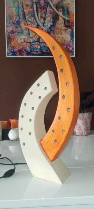 Lámpara artesanal de cerámica decorativa