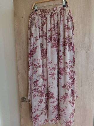 Falda Mango Estampado Floral Rosa