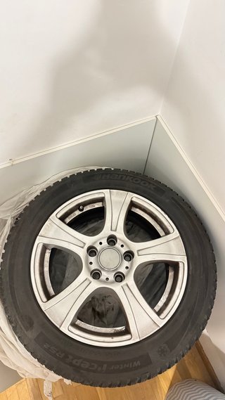 4 llantas 16" 5x112 + neumáticos invierno Hankook