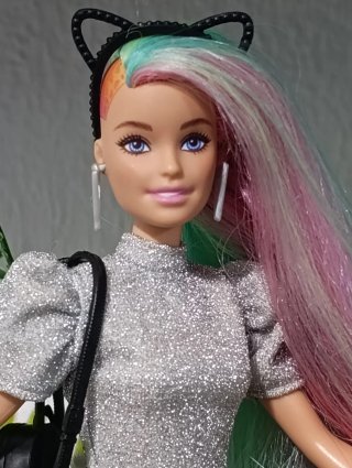 Muñeca Barbie Leopardo Arcoíris