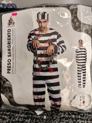 Disfraz de Preso Sangriento Talla L