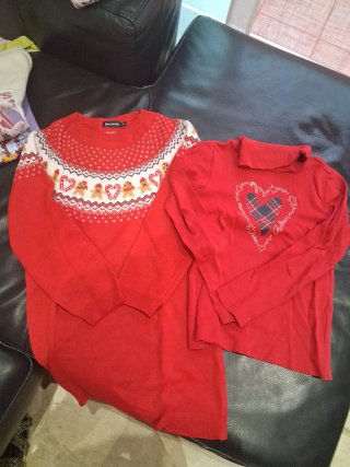 Vestido y Camiseta Navideños talla 8 años