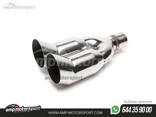 COLA DE ESCAPE DOBLE REDONDA TIPO DTM 89MM