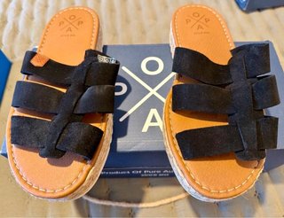 Sandalias Popa Talla 37 Negro y Marrón