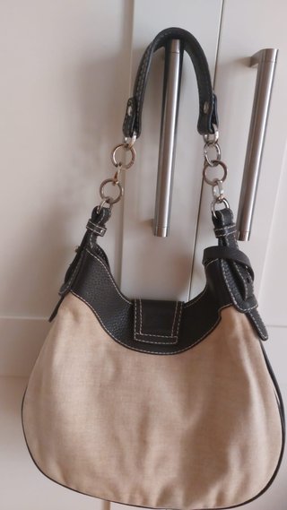Bolso Tous de piel y tela