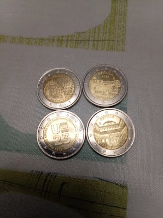 4 Monedas de 2 Euros Conmemorativas