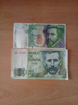 2 Billetes de 1000 Pesetas