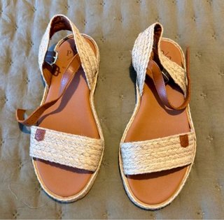 Sandalias Popa Talla 37 Beige y Marrón