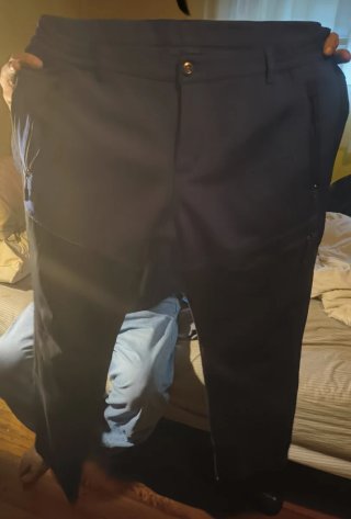 Pantalón de poliéster azul