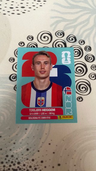 Cromo Panini Torbjørn Heggem Mundial FIFA 2026