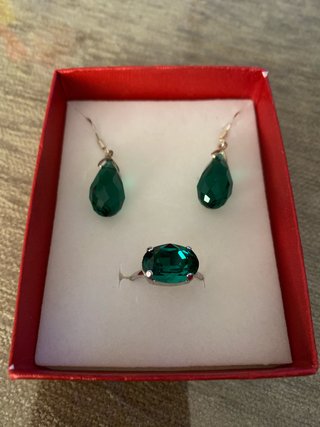 Set de Pendientes y Anillo de Plata