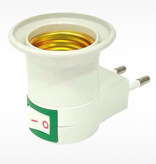 Set de 6 Adaptadores de Casquillo con Interruptor