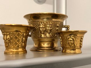Set de 3 Morteros de bromce Decorativos