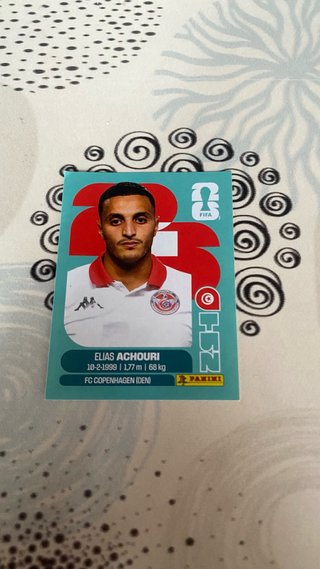 Cromo Panini Elias Achouri - Mundial FIFA 2026