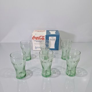 Set 6 Bicchieri Coca-Cola Arcoroc Georgia Green
