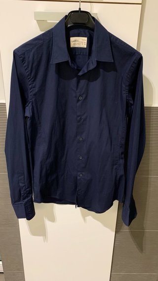 Camisa Manga Larga Pull & Bear Azul