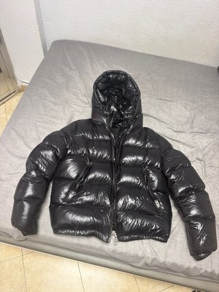 Abrigo Acolchado Negro Zara