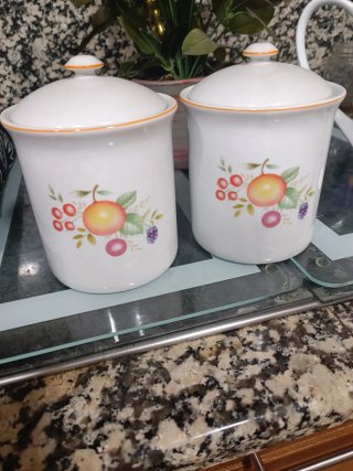 Set de 5 Botes de Porcelana