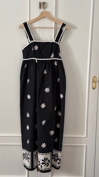 Vestido Negro Estampado Zara