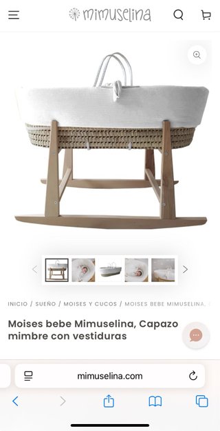 Moisés Mimuselina con Capazo de Mimbre