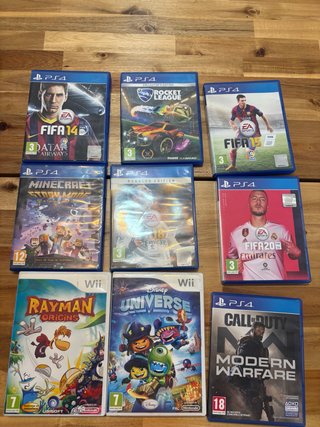 Lote de 8 Juegos para PS4 y Wii