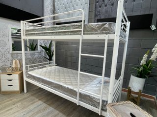 Litera Metálica Blanca para Colchones de 90cm