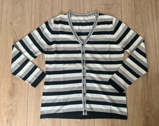 chaqueta cardigan rebeca de rayas de punto