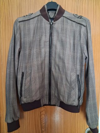 Cazadora Bomber Zara Man Cuadros Talla L
