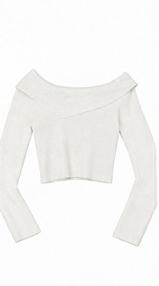 Top de manga larga blanco