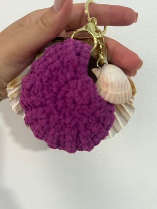 Llavero de concha hecho a mano  Adorno para bolso