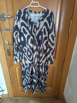 Vestido Midi Estampado Talla L