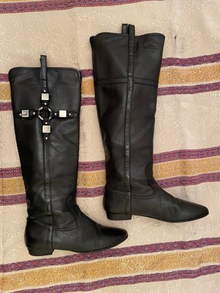 JORGE JUAN - Botas planas cruz metal 38