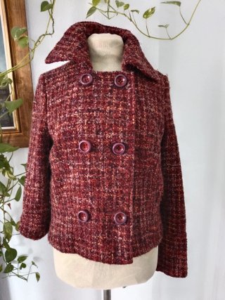 Chaqueta Corta Tweed Mango Vintage